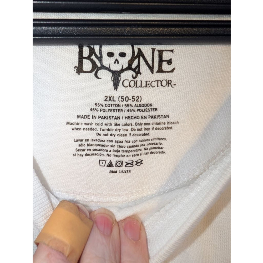 Bone Collector White Gray Graphic Sweatshirt XXL - Picture 3 of 4